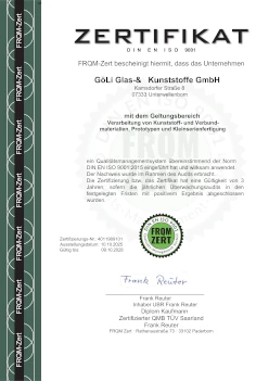 Zertifizierungsurkunde FRQM-LM7343-9001